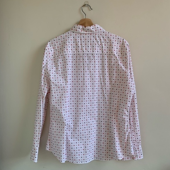 Gap white Pink & Purple Pattern Button Down Top - Picture 2 of 6